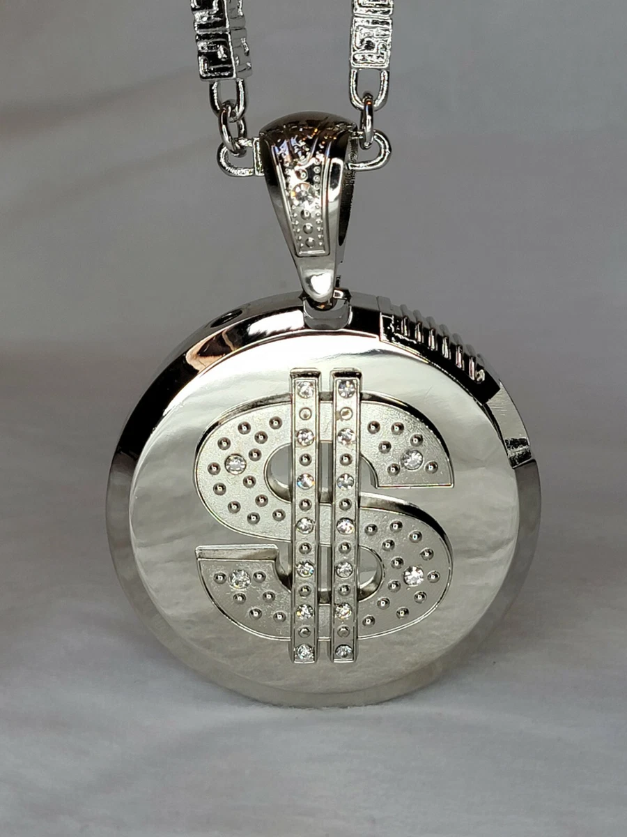 Men s hip hop jewelry necklace set with sign lighter pendant eBay