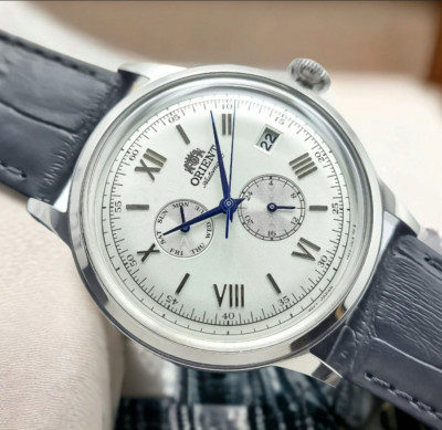 Orient Bambino RA-AK0701S10B Automatic White Dial Day Date Display Men's Watch