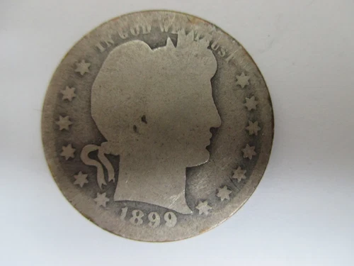 1899 O Liberty Head Barber Quarter
