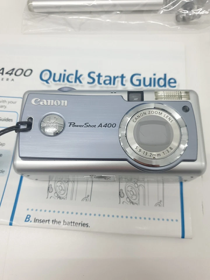 Canon PowerShot A400 Digital Camera Silver 3.2MP Zoom lens - Image 3 of 4
