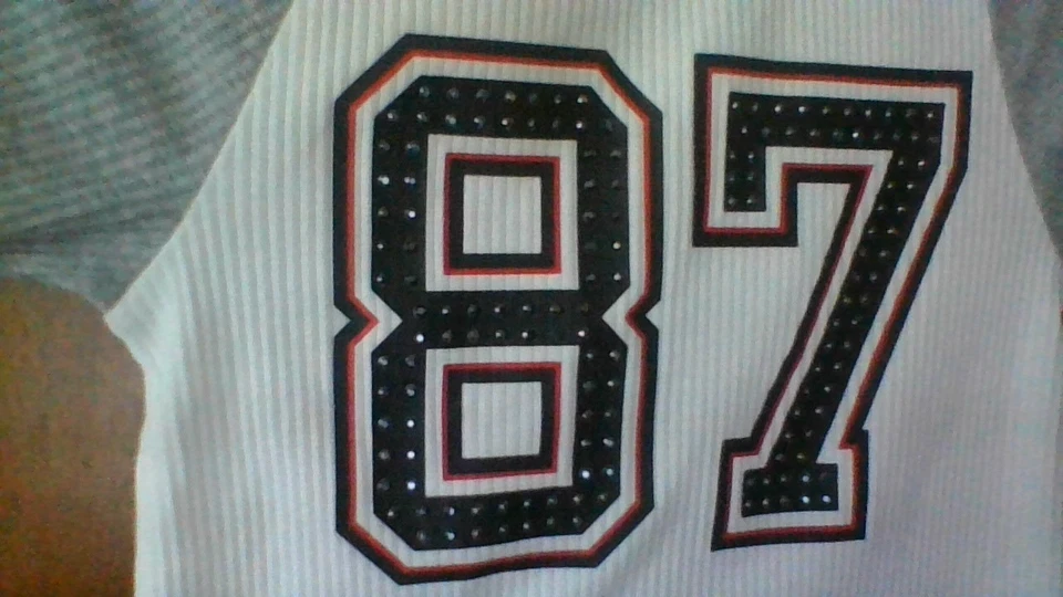 Top Limited Too Acanalado 87 Gem-Tachonado Corto Slv Jrs Talla M (10) Timbre Elástico T Foto 2 de 4