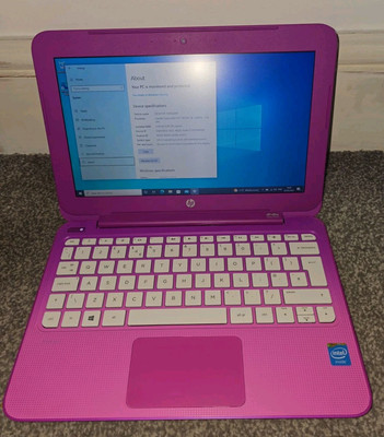 HP Stream 11-D016na Laptop Computer Guter Zustand Rosa Mädchen Laptop 