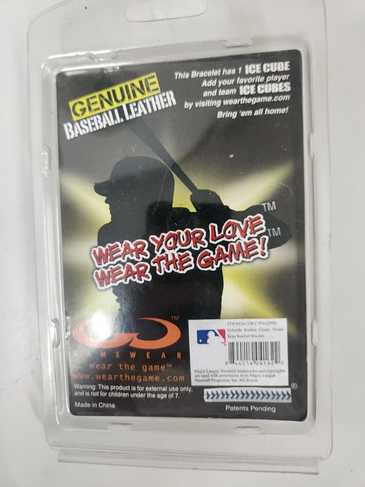 Colorado Rockies Gamewear Frozen Rope Baseball Seam Leather Necklace MLB New - Image 2 of 2