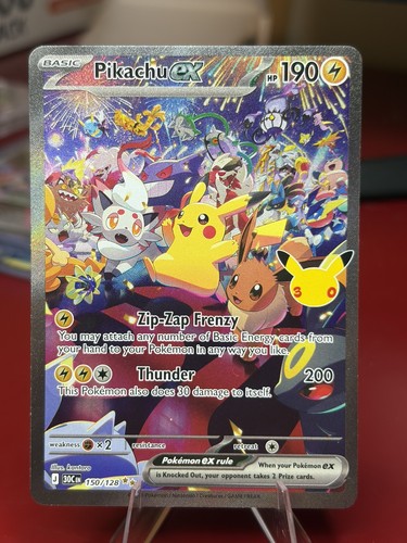 Pokémon TCG Pikachu ex 150/128 SIR Night 30th Anniversary Celebration NM