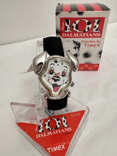 Vintage Timex 101 Dalmatians Quartz Watch Women Silver Japan Analog New in Box