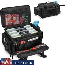 Fishing Tackle Bag Waterproof Molle Webbing Fishing Gear Organizer Outdoor Use