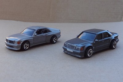 Hot Wheels - 1989 Mercedes Benz 560 SEC AMG + Mercedes Benz 500 E - [ 2x Autos ]
