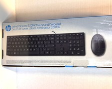 HP Wired Keyboard and Mouse Bundle - 320MK - Black - New/Sealed/Unopened in Box