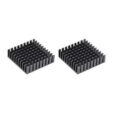10x35x35mm Black Aluminum Heatsink Thermal Adhesive Pad 3D Printers 2Pcs
