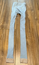 GUC Mini Boden Girls Blue Ribbed Footless Ankle Tights Size 11-12 Years