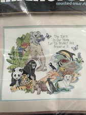1991 Dimensions Counted Cross Stitch Kit  THE EARTH IS OUR HOME 3700