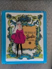 Vintage Mattel Barbie The World of Barbie Doll Case Blue Green White 1968