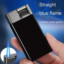 Classy Elegant Cigarette Lighter With Lever Ignititon Windproof Refillable