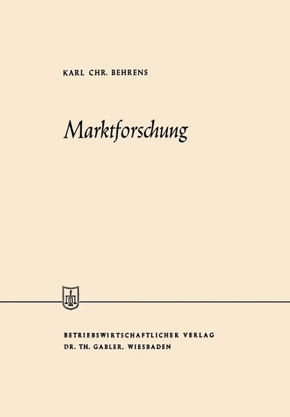 Karl Christian Behrens | Marktforschung | Taschenbuch | Deutsch | 165 S.-image