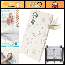 Breathable Waterproof Baby Mattress Pad 38x26 for Pack N Play - Bamboo Topper