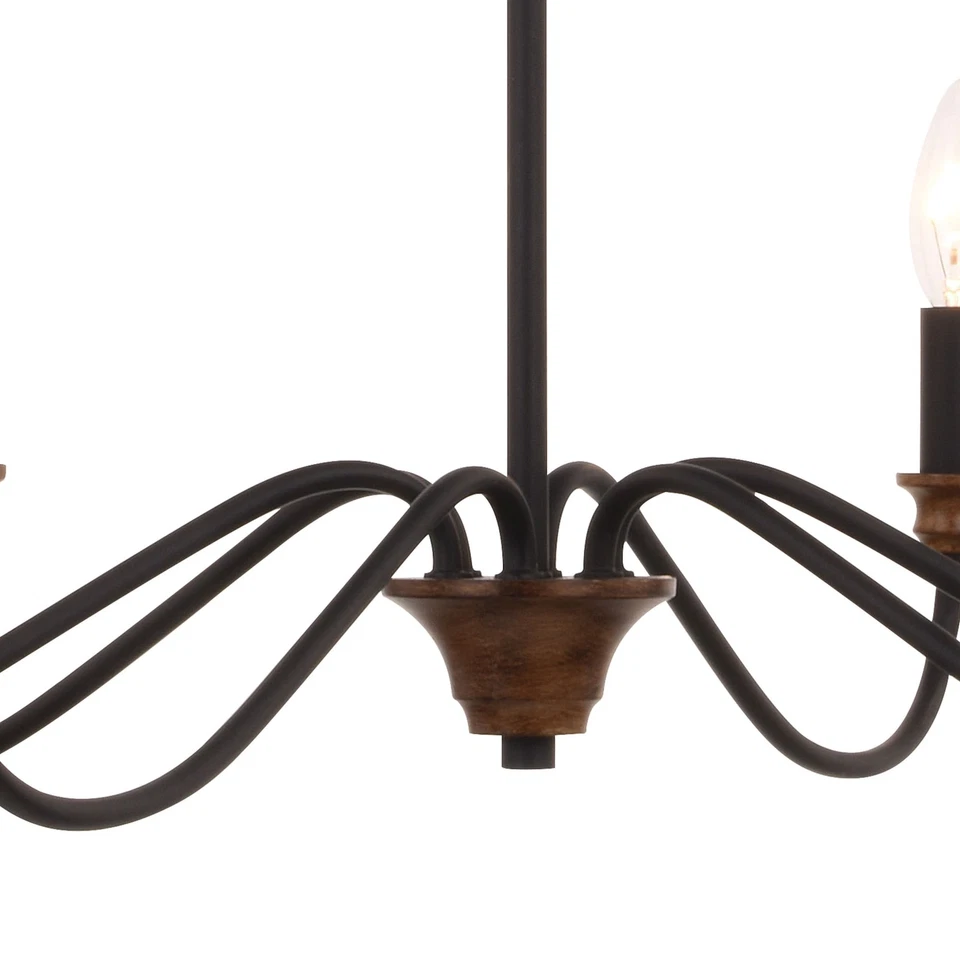 Vela cónica Vaxcel Lighting H0265 Annabelle 6 luces 30" W - negro mate / Foto 4 de 4