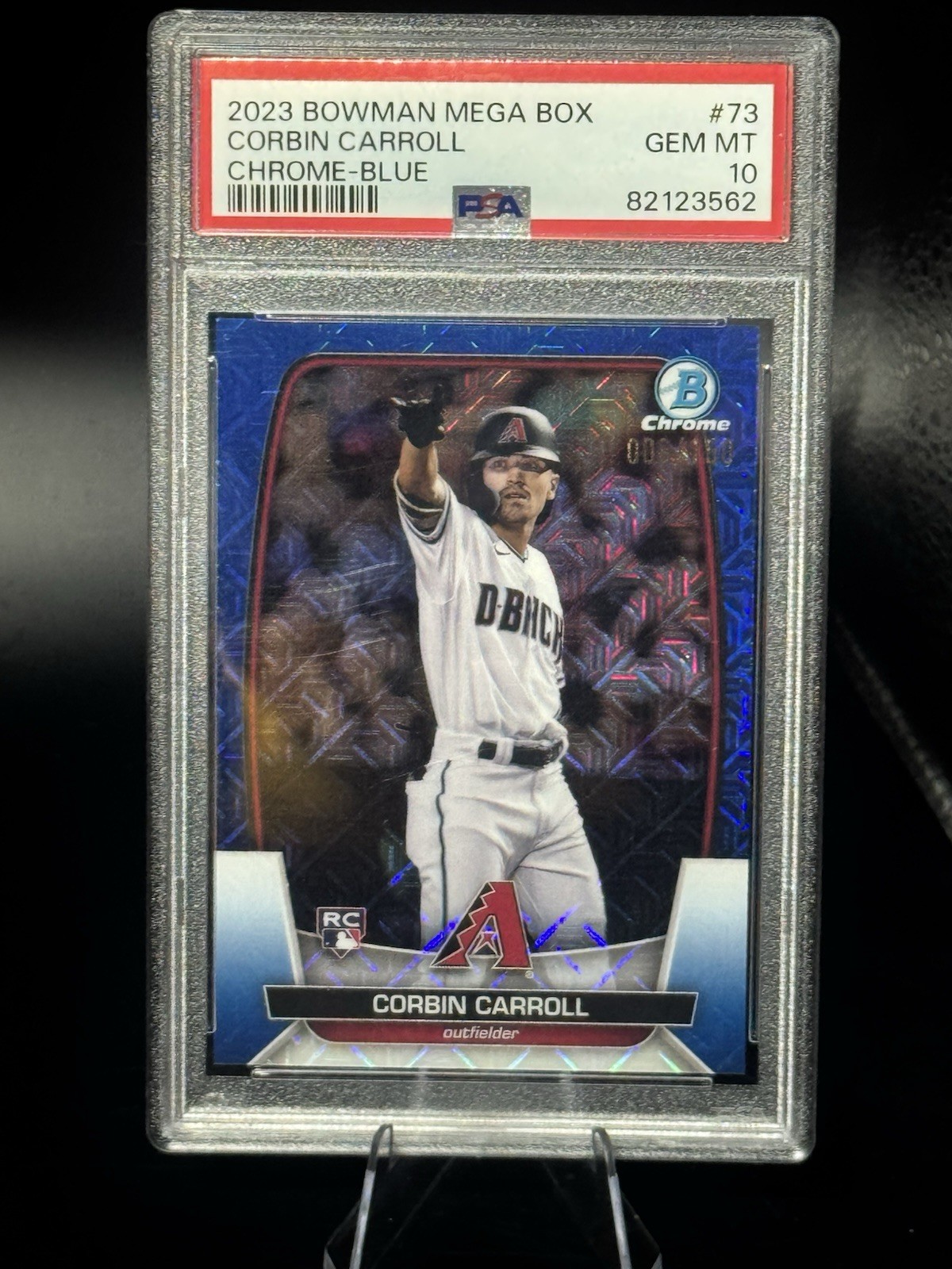 2023 Bowman - Corbin Carroll #73 Chrome Blue Mojo Refractor /150 (RC)