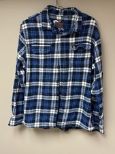 Orvis Big Bear Heavy Flannel Button Up Shirt Men s Sz XL Plaid Hand Warmers