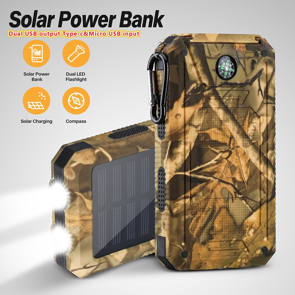 2026 Super 40000000mAh Solar Power Bank Dual USB Portable Charger For Cell Phone