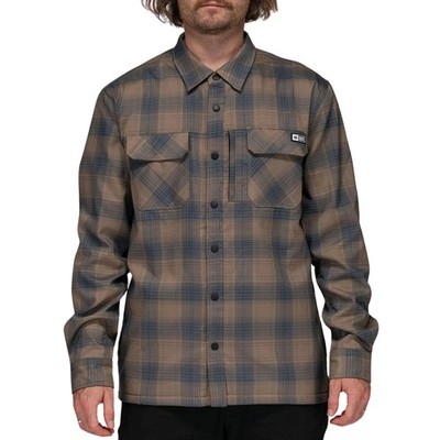 SALTY CREW FATHOM LS TECH SHACKET PEWTER