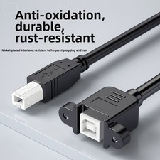 USB 2.0 Printer Cable USB-B Male to Female Extension Cable With Panel Mount