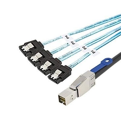 CableCreation SFF-8644 to 4 Sata 7 Pin Cable, External Mini SAS HD SFF-8644 to 4