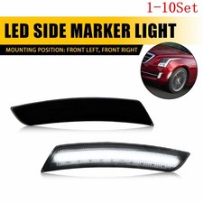 Smoked Front White LED Side Marker Light Lamp...