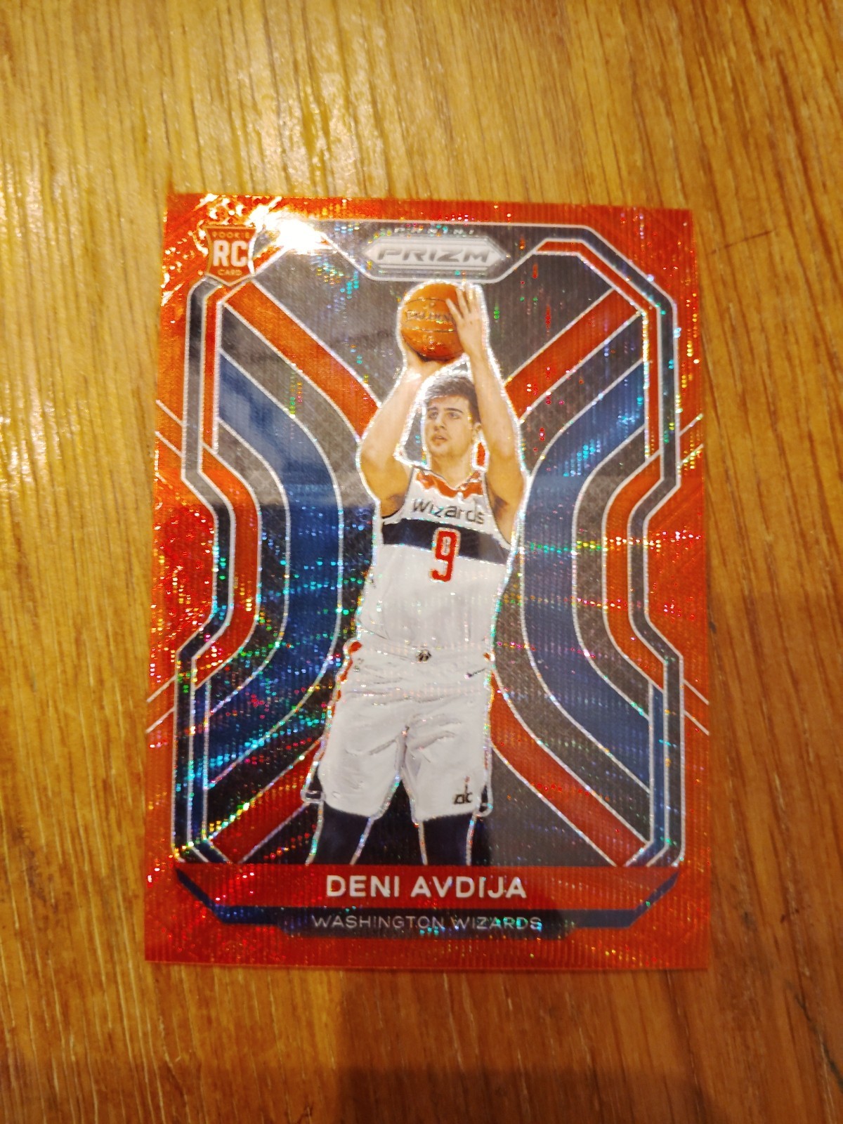2020-21 PRIZM RED RUBY WAVE #290 DENI AVDIJA RC WASHINGTON WIZARDS