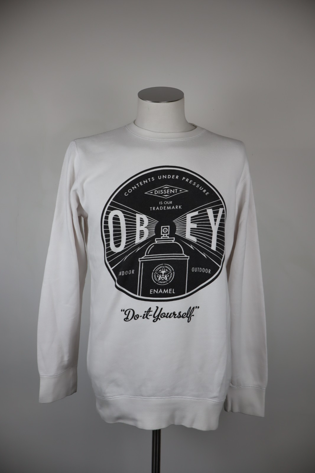Obey Worldwide Sudadera Hombre Tg. S Casual Vintage Camiseta Algodón Logo