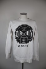 OBEY WORLDWIDE FELPA MAGLIA UOMO Tg. S MAN CASUAL VINTAGE SWEATSHIRT COTONE LOGO