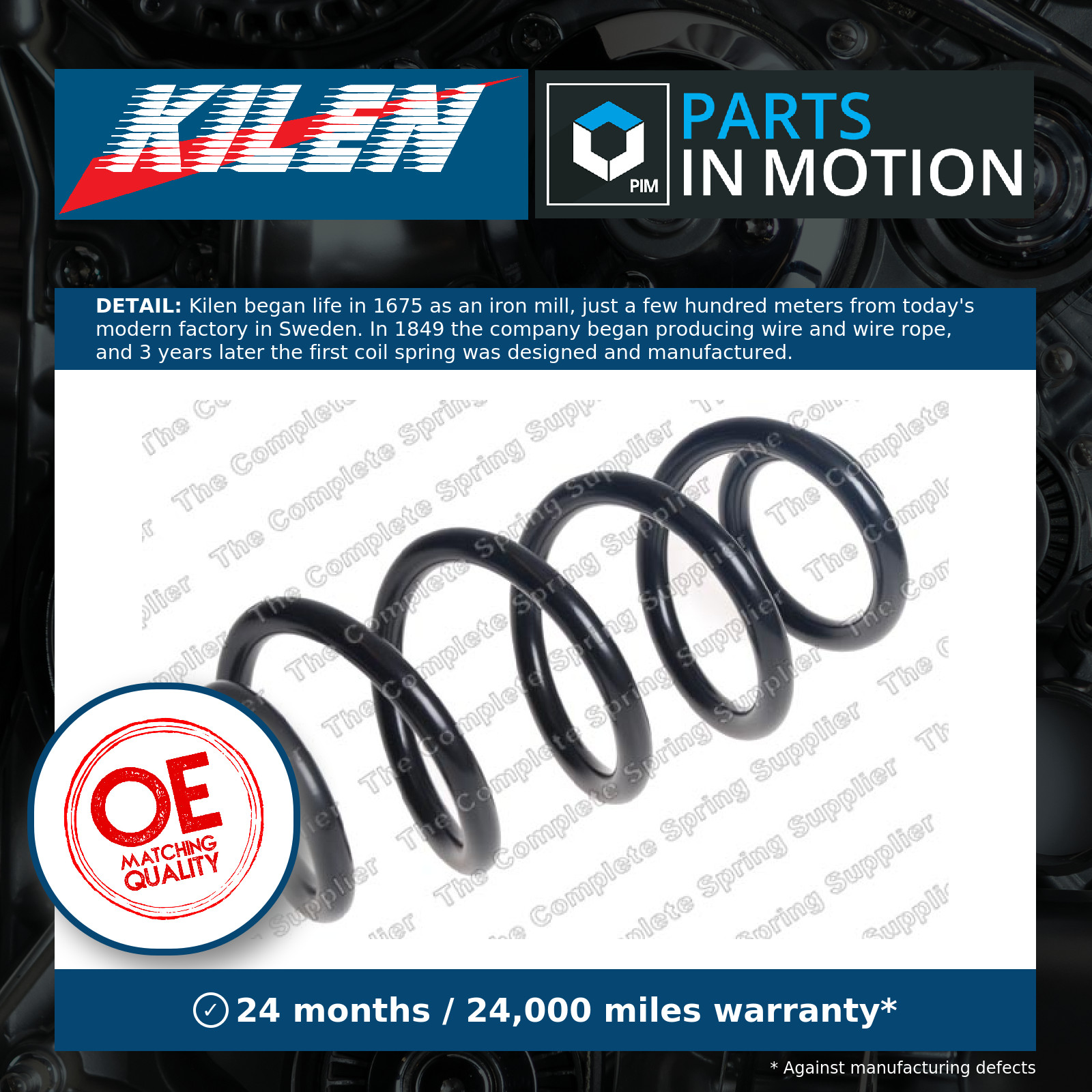 Coil Spring fits PORSCHE MACAN 95B 3.0D Front 14 to 18 Suspension Kilen Quality - Image 2
