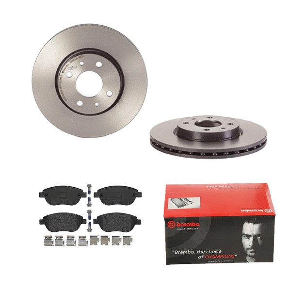 Brembo Bremsscheiben Ø257MM + BremsbelÄGe Vorne FÜR Fiat Doblo Idea Alfa Romeo-image