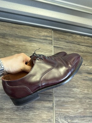 Stafford Comfort Plus Dress Shoes Mens Size 10 EEE Burgundy Leather Made In USA