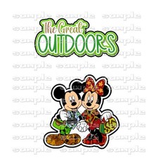 Disney Greet Outdoors 2 pc ppr Premade Scrapbook Page Paper Piece die cut