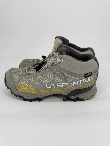 La Sportiva Synthesis Mid GTX Women's Hiking Shoes Gray Yellow 8 Gore-Tex