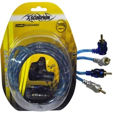 XScorpion 18-Foot Right Angle Triple Shielded RCA Cable - Expert Link Series