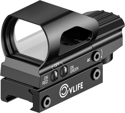 CVLIFE Red Green Dot Sight, 4 Adjustable Reticle Reflex Sight, 9 Brightness Sett