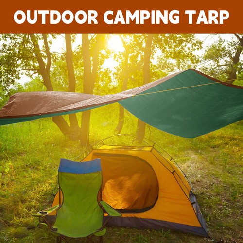 waterproof tarp, UV-resistant, durable with grommets, ideal for outdoor use. - Picture 4 of 7