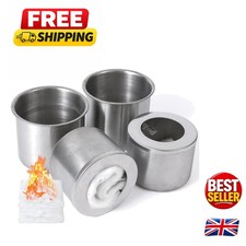 Luxury Bioethanol Burner Pots with Fibreglass Wool – 6-Piece Set for Fireplaces