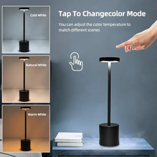 1 pc Rechargeable Touch LED Table Lamp 3 Color Dimmable Desk Light