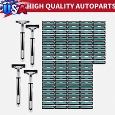 Men's Disposable Razors: 108 Twin Stainless Steel Blades 4 Handles—Close & Smoot