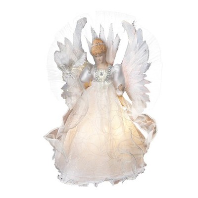 Kurt Adler 14-Inch Multi Fiberoptic Angel Treetop,Ornaments