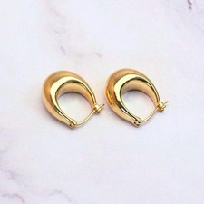 Argollas Corazón Silueta Bañadas en Oro Rosa - Joyeria Tique