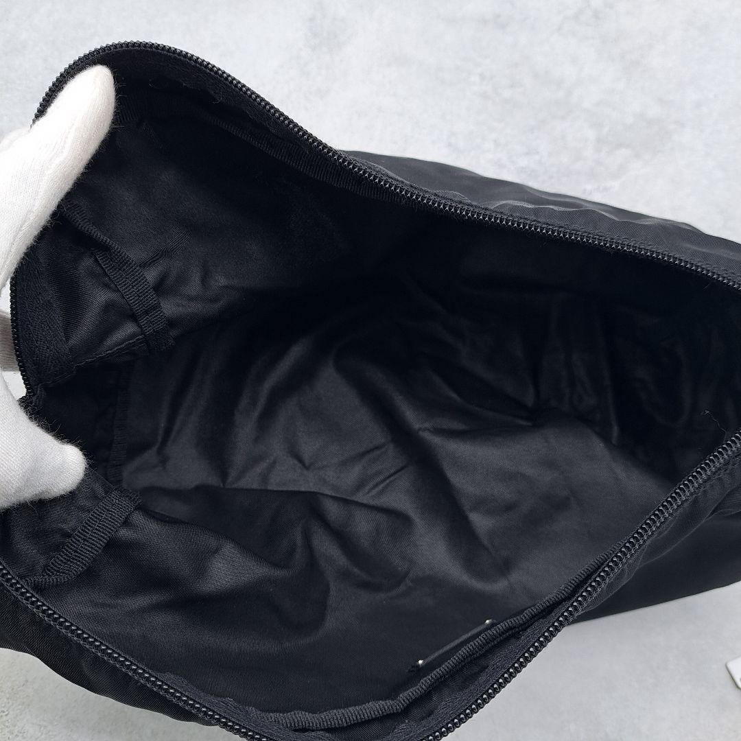 PRADA Pouch Triangular Logo Nylon Black Cosmetic … - image 9