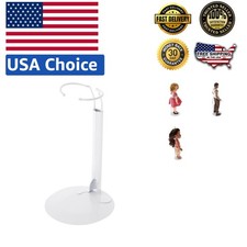 Versatile White Doll Display Stand for 10-14 Inch Dolls - 3 Pack Included