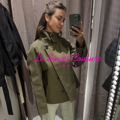 ZARA WOMAN SS26 ZW COLLECTION SHORT HIGH-NECK TRENCH COAT ALL