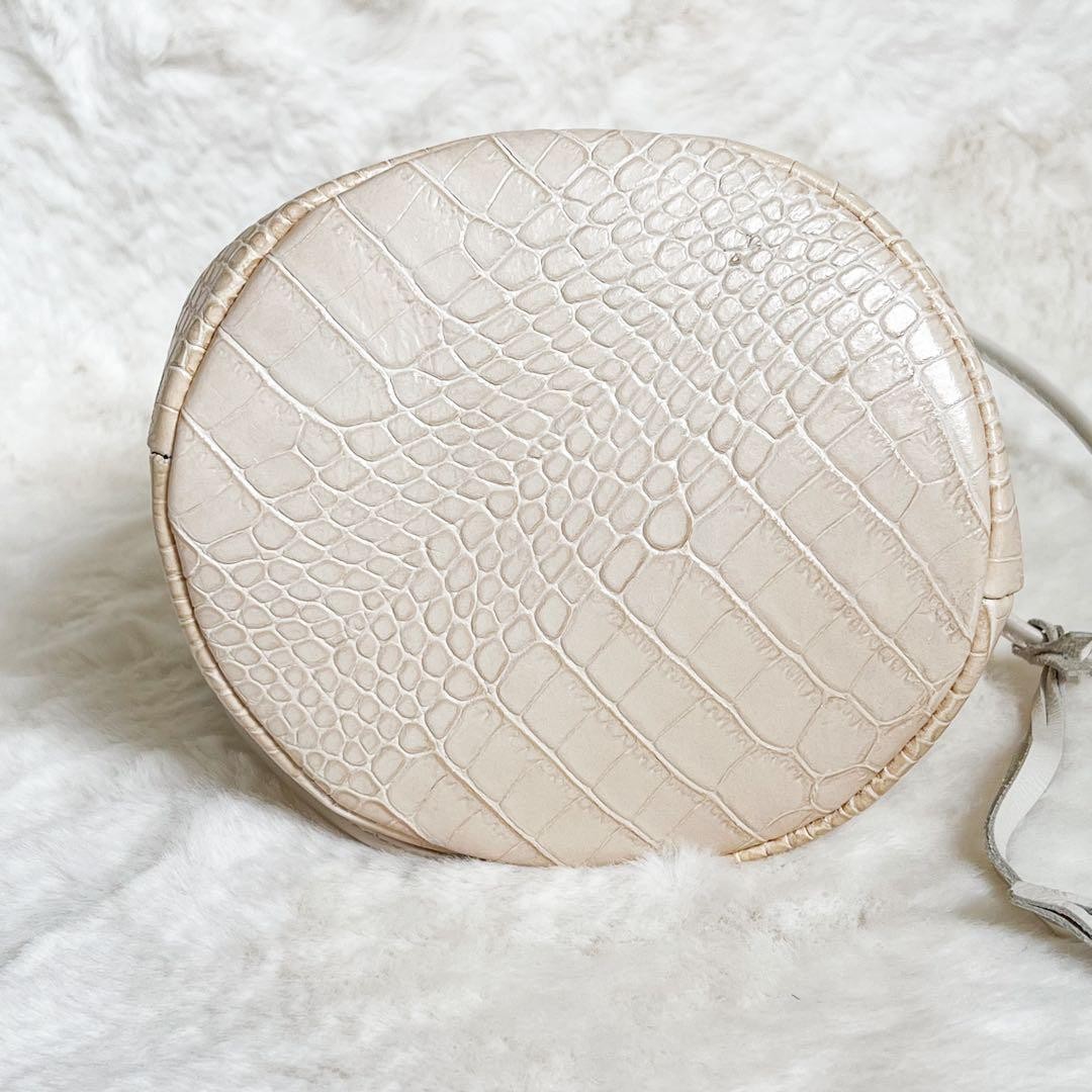 Marco Masi Python Pattern Ivory Drawstring Should… - image 6