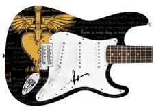 Richie Sambora Signed "Sword Of Sound" Custom Graphics Guitar