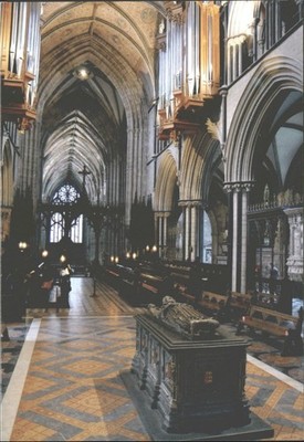 Worcester Cathedral Quire King John's Tomb England Foto Postkarte