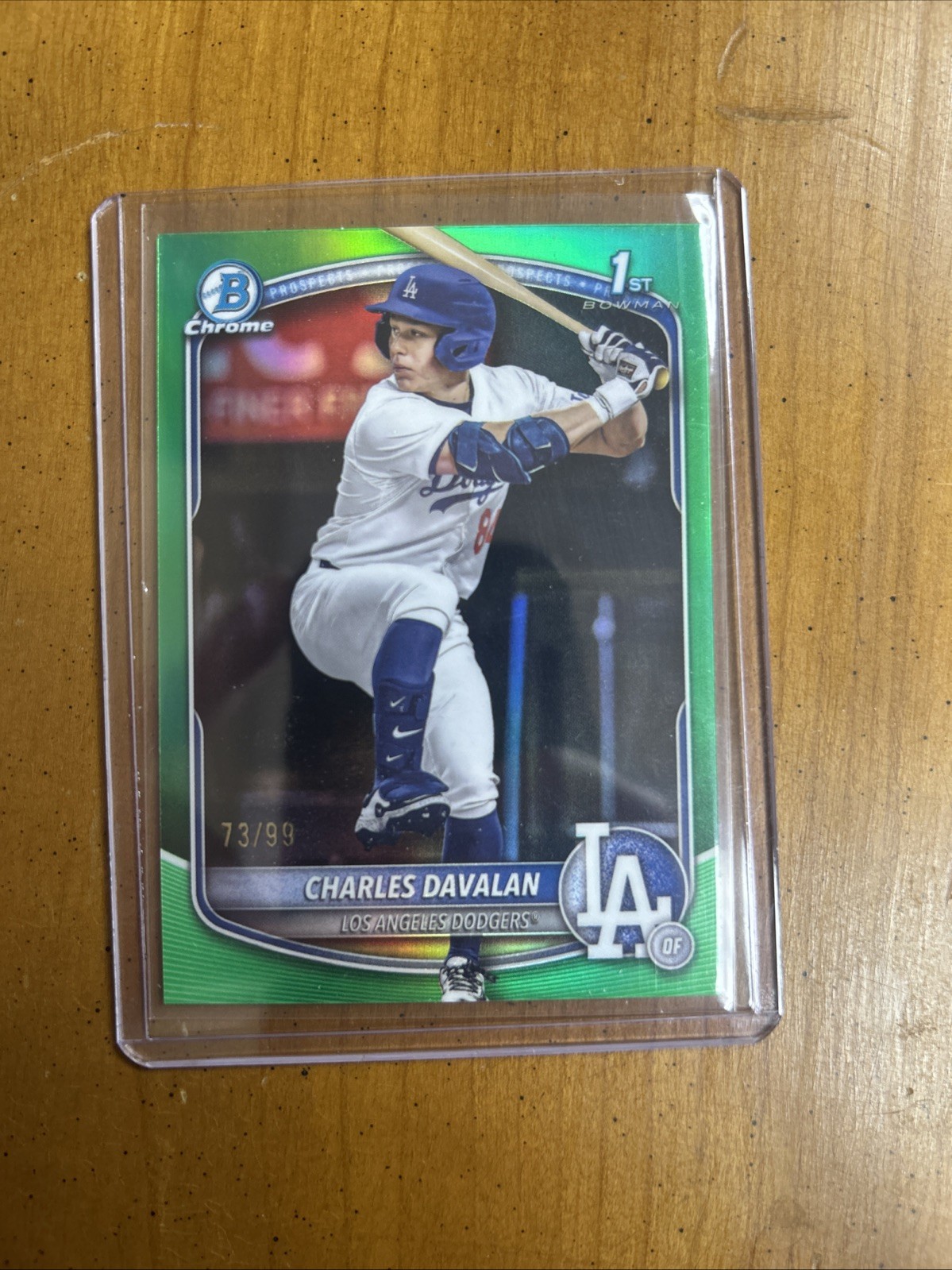 2025 Bowman Chrome Draft 1st- Charles Davalan Green Refractor /99 #BDC-96
